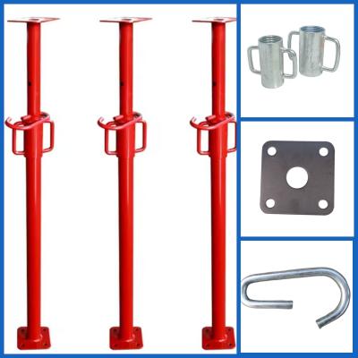 China Light Duty Powder Coated Red Steel Construction Support Telescopic Prop wih Cup Nut à venda