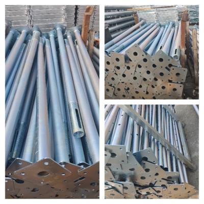 China Construction Heavy Duty Telescopic Hot Dip Galvanized Shoring Props with Sleeve Nut à venda