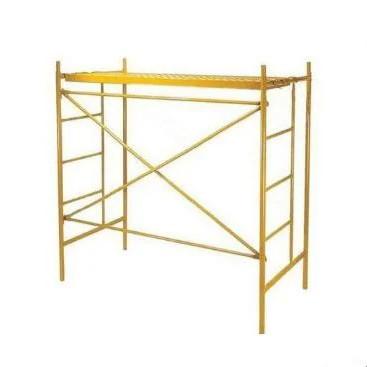 China 5ft x 5ft Frame Scaffolding Mason S-Style Double Yellow Powder Coated Q355 Steel Sturdy and Safe for Construction for sale