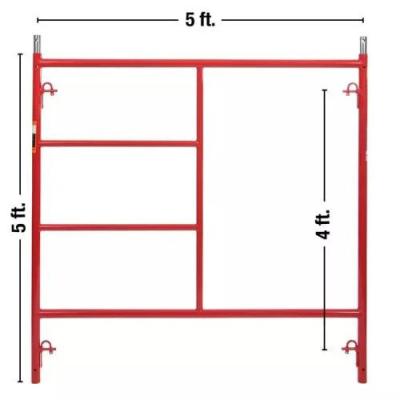 China Construction Materials Frame Scaffolding Step Style Yellow Pre-Galvanized Q235 Steel for sale