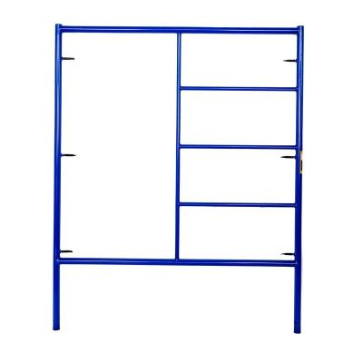 China Stepstijl Blauw voorgegalvaniseerd Q355 Staal frame steigerpoeder gecoat en stevig Te koop