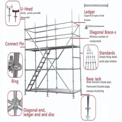 Cina Lightweight Aluminum 48mm Diameter 1.5m Ringlock Diagonal Brace Self-Weight ≤20kg in vendita