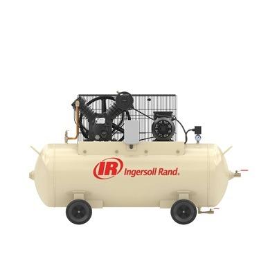 China High efficiency 2.2-22kw two-stage compression 12 and 18barg low noise rand Ingersoll horizontal air storage tank air compressor for sale