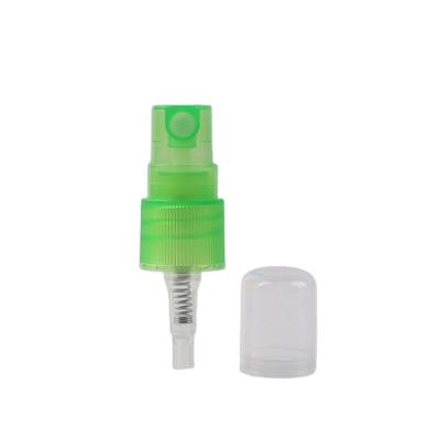 China Non Spill Top Quality Green Color Ribbed / Smooth 14mm Sprayer With Small Round Caps for sale