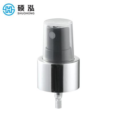 China Non Spill Black Fine Mist Sprayer Best Selling Metal For Plastic Cosmetic Bottles Backpack for sale