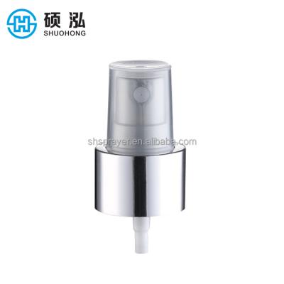 China Non Spill Plastic Aluminum Silver Fine Mist Spray Pump 24/410 Water Mist Spray Nozzle for sale