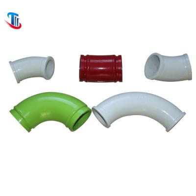 China DN125 R180 90D Concrete Tralier Concrete Pump Elbow Sany Delivery Duct Elbow Concrete Pump Elbow and Construction Schwing Concrete Pump Te koop