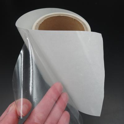 China Deep White Waterproof Self Adhesive Glossy PET Laser Printer Adjustment Film Clear Transparent Paper for sale