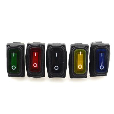 China On-off / self-locking / latching waterproof kcd3 button illuminated rocker switch 3 pins ON OFF 20A 125V 16A 250V for sale