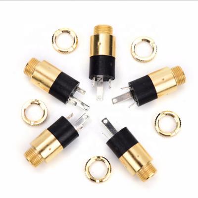 China Residential / General Purpose Gold Plated Stereo Female Connector 3.5 Mm Cylindrical Audio Headphone Jack PJ-392 3.5mm Jack Connectors PJ392 for sale