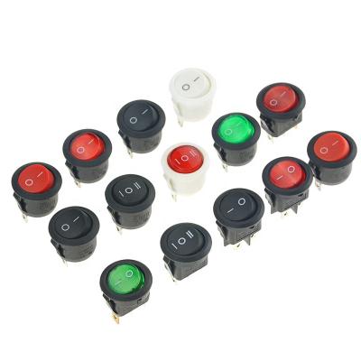 China On-off / self-locking / latching KCD2 series 3 position switch / round rocker switch t85 for sale