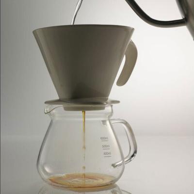 China Viable Conical Coffee Funnel House Modern Design Reusable Ceramic Coffee Filter for sale