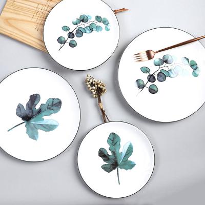 China High Quality Disposable Cheap Price Banquet Tableware Dining Fancy Ceramic Dishes for sale