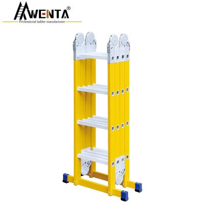 China Multifunctional Folding Ladders 4X4 EN131 Fiberglass Ladder Fiberglass Step Ladder Universal Ladder for sale