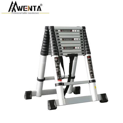 China Aluminum Telescopic Folding Ladders 3.2M +3.2M Double Side Ladder for sale