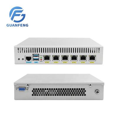 China Mini 1U D525 1.80GHZ Double Core Barebone 6* 82574L LAN DDR3L Pfsense Customization Logo Pfsense Industrial Mini Firewall PC Available Mini Computer pfse for sale