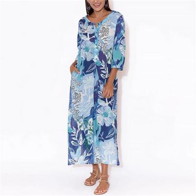 China 2022 Spring Temperament Anti-wrinkle Women's Wholesale Shirt-dress Long Sheaths Girl's Casual Dresses for sale