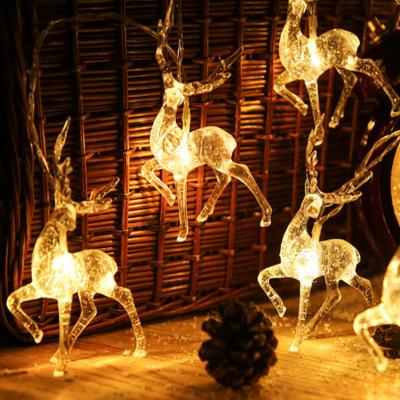 China Indoor Chirstmas Decor Christmas LED Decorations Sika Deer String Lamp, Battery Box, Elk Garden Decoration Lantern Small Christmas Products for sale