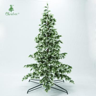 China Chirstmas Decor New Year Decoration Luxury Pure PE Christmas Tree With Falling Artificial Simulation Snow Christmas Decorations Luxury for sale