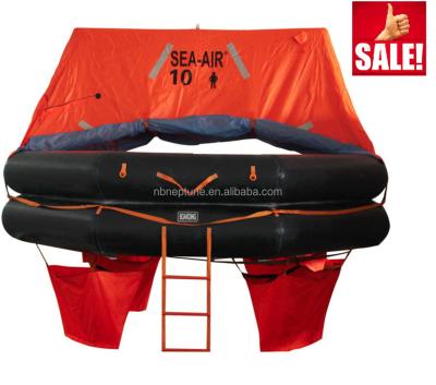 China Suitable for vessels sailing on trips international life rafts 10 person capacity SOLAS certification for passenger boat for sale