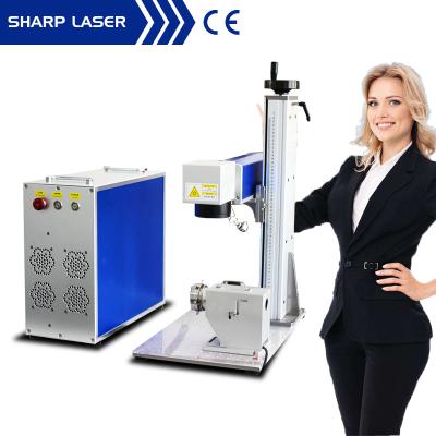 China Laser marking MF20 r50 steel medical scalpel fiber laser marking machine for army nameplate for sale