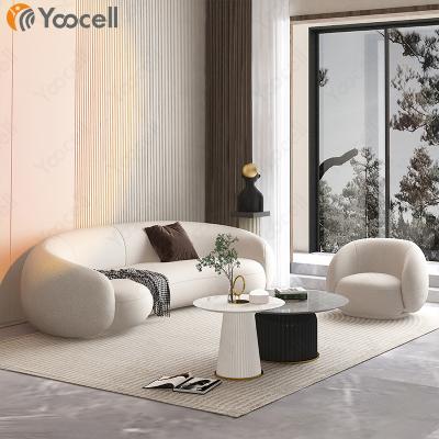 China Modern Yoocell Tufted Couch Set Living Room Sofa Bed Furniture Furniture Sofa Set Upholstered in Boucle Fabric for sale