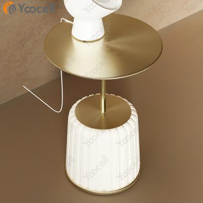 China Yoocell Modern Luxury Extendable Coffee Tables Metal Furniture Sofa Side Table for sale