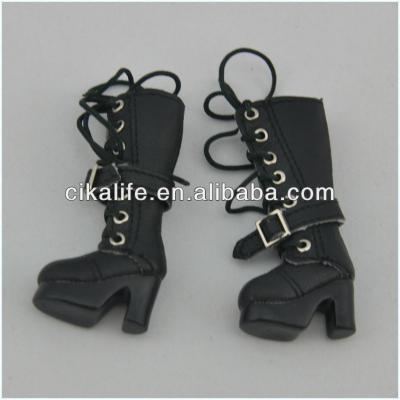 China PU 1/6 inch black momoko doll shoes for dolls for sale