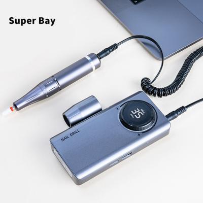 China New high quality profesional nail drill 35000 rpm rechargeable electric portable nail drill machine 2600 mah for sale