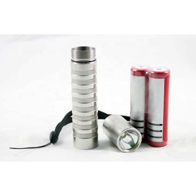 China GM-T064 Camping Stainless Steel High Power Silver Shine Led Flashlight for sale