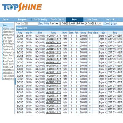 Chine Traqueur intelligent de programme de bus de logiciel de plate-forme de suivi de GPS en temps réel de 4 Go avec l'alarme de SOS à vendre