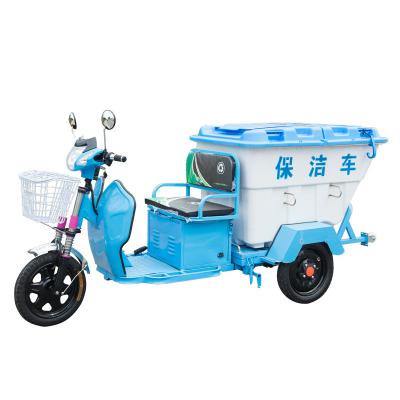 China Hot Electric Hygiene Waste Tricycle 500L Hygiene Cargo Vending Truck Cleaning Collector Can Be Customized for sale