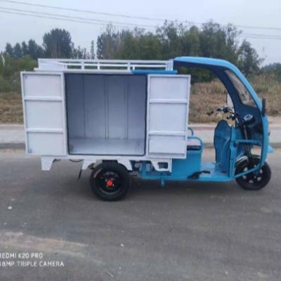 China Direct manufacturer supply cargo tricycle water truck electric semi-enclosed express truck tricycle wholesale. for sale