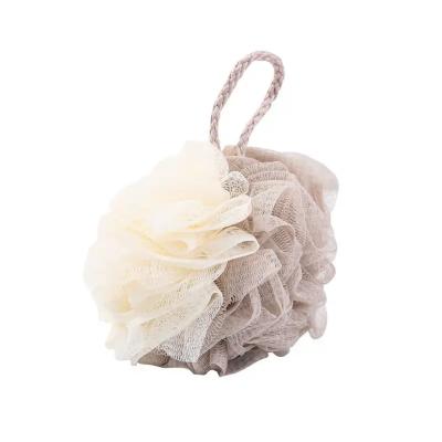 China EXFOLIATE Cheap Wholesale Skin Care Body Scrubber Ball Exfoliating Loofah Mesh Pouf Bath Shower Sponges for sale