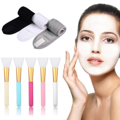 China Fan Brush Exfoliating Face Wash Mask Application Silicone Facial Mask Silicone Brush AE146 for sale