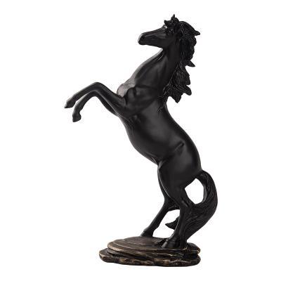 China Environmentally Friendly Living Room Desktop Arts Horse Ornament Horse To Success Handwork Resin Figures Craft for sale