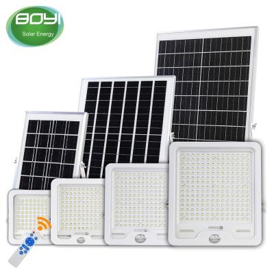 China Garden 100w 200w 300w 400w Rechargeable Light Outdoor Full Solar Power Street Lighting Solar Flood for sale