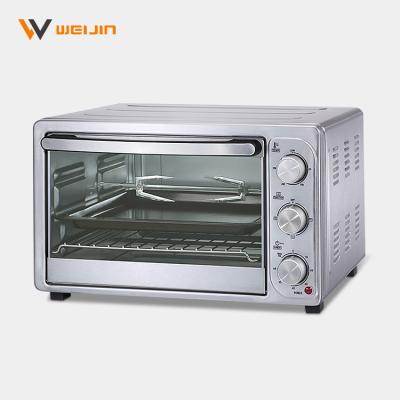 China 26L Cavity Home Timer Electric Mechanical Switch Mini Oven Toaster Pizza Oven Baking Self-clean Liner Non-stick Coating/Electric Oven for sale