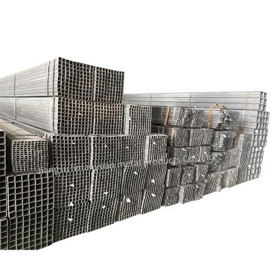 China Structure Pipe 1 1/2 Inch Galvanized Square Pipes Square Tube 50*50 Mild Steel for sale