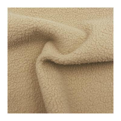 China Sherpa Shear In Recycle Polyester Manufacture 100%RE Professional POLYESTER Piece Dye Fleece Fabric With Brush Anti Pilling Finish for sale