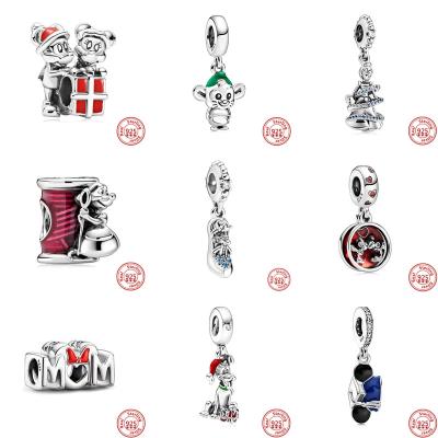 China METALS 925 Sterling Silver Charm Bead Little Cute Elephant Dangle Dog Charms Fit Original Pandora 925 Bracelet Silver Minnie Jewelry for sale