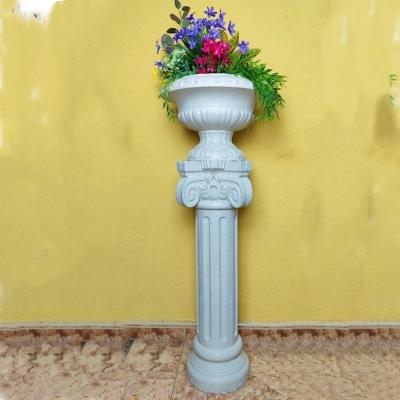 China Good Lifespan 15cm/5.91in GRC ABS Plastic Quality Roman Pillar Concrete Column Mold Pedestal Home Decoration Mold Strong Durable Pot Stand for sale