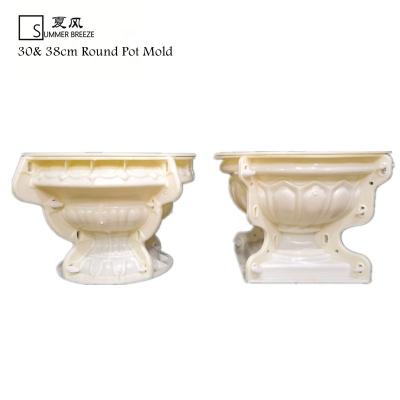 China Contemporary 30cm/11.8in &38cm/14.96in Classical ABS Plastic Flower Pot Mold Bonsai Concrete DIY Gardening Durable Urn Molding Boughpot Planter for sale