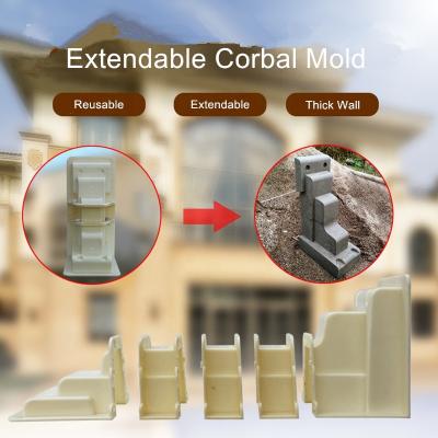 China Contemporary strong ABS plastic concrete cement roof top wall decoration exterior brace mold precast cast-in-place villa gypsum mold for sale