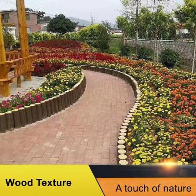 China Reusable Durable Strong Nature Tree Stump Mold Plastic Bark Texture Fencing Mold Construction Flooring Path Paver Gardening Garden Paving Tool for sale