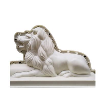 China Concrete Bedroom Front Door Vivid Design Cement Mold Good Detail Design Large Chinese Western Greek Sculpture Plastic Vivid Lion Pairs Animal Statue Garden for sale