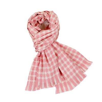 China Wholesale Custom Made Soft Cashmere Tassel Cashmere Feeling Winter Warm Checked Shawl Woman Plaid Shawl Warm Scarf New for sale