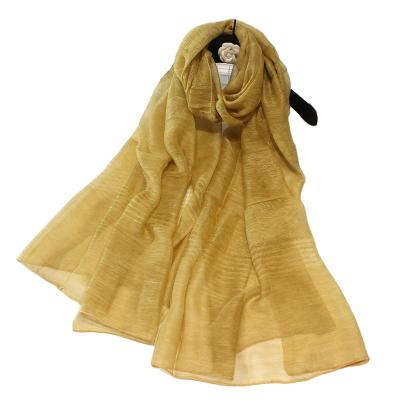 China Daily Life Scarf Wholesale Chiffon Shawl Plain Soft Scarf For Women Ladies Lightweight Solid Hijab Scarf for sale