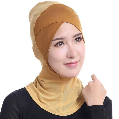 China Classic Soft Feeling Soft Ladies Hijab Modal And Mesh Inner Scarf Women Hijab Hat Muslim Tank Top Scarf Hijab for sale