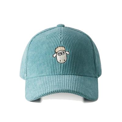 China JOINT Women Cotton Snapback Gorras Fashion Hat Male Cute Animals Corduroy Embroidery Baseball Cap Yarn Winter Sun Hats for sale